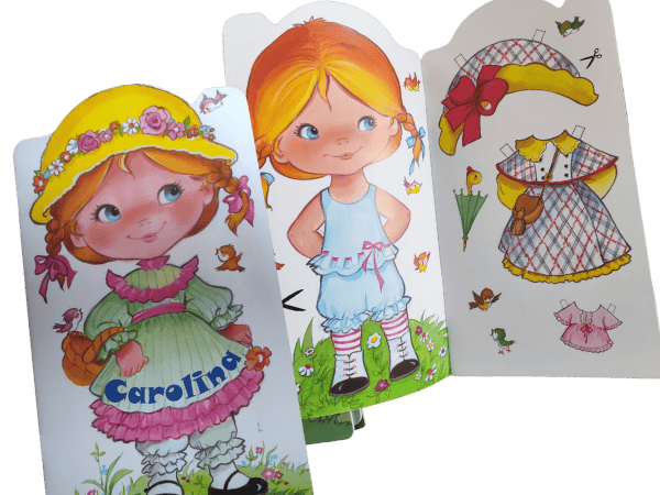 Muñeca de vestir Carolina juguete retro vintage