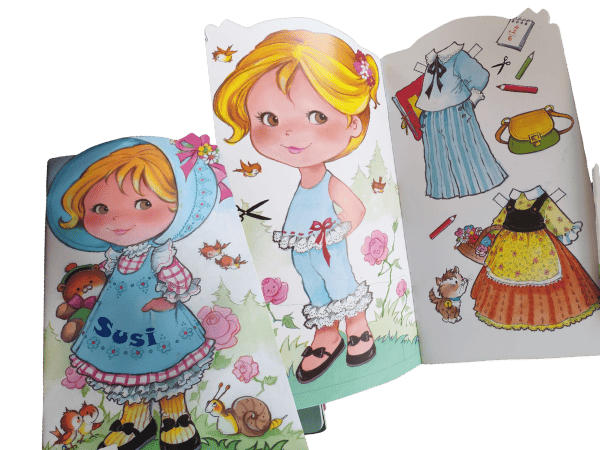 Muñeca de vestir Susi cartón retro